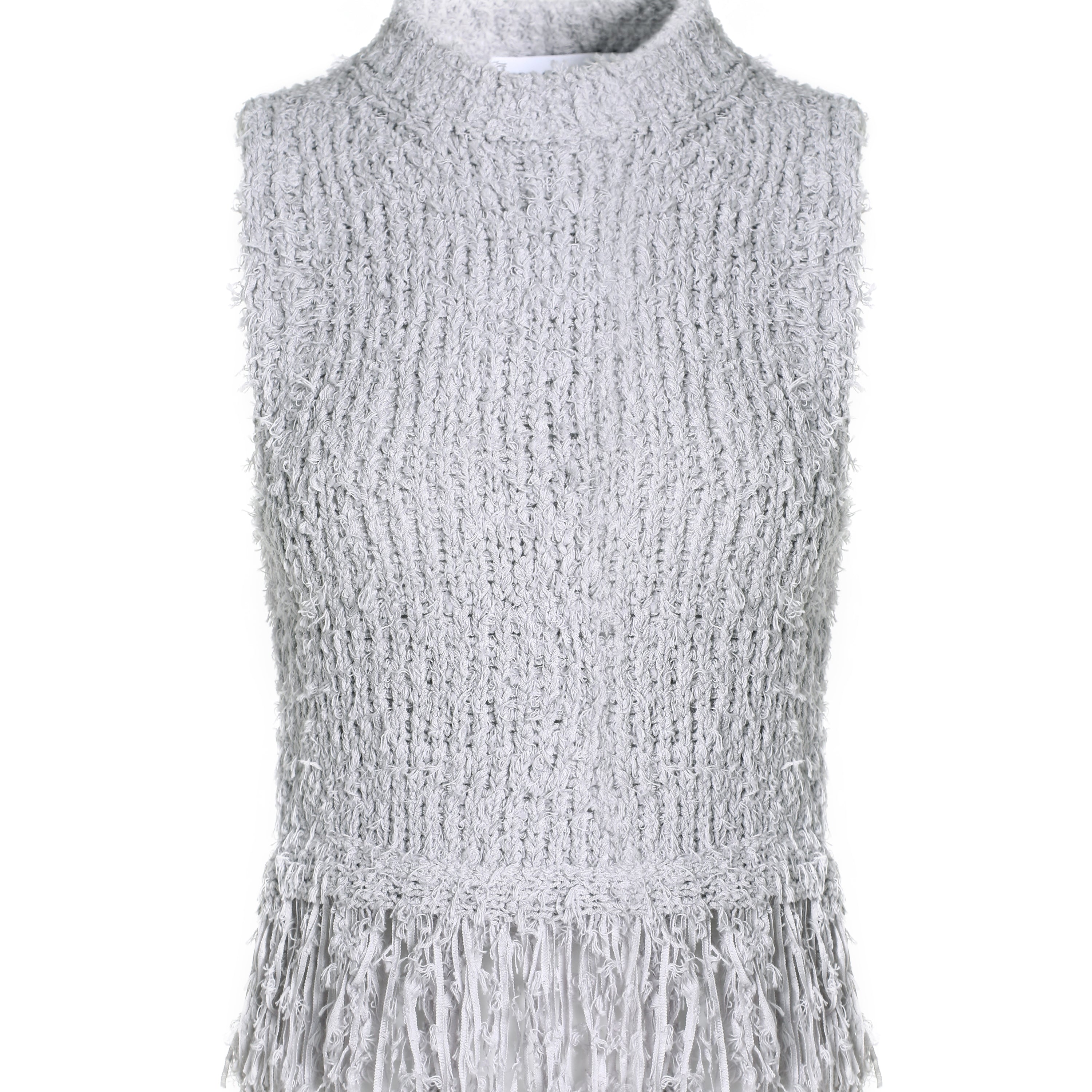 Flynn cotton knit gray top