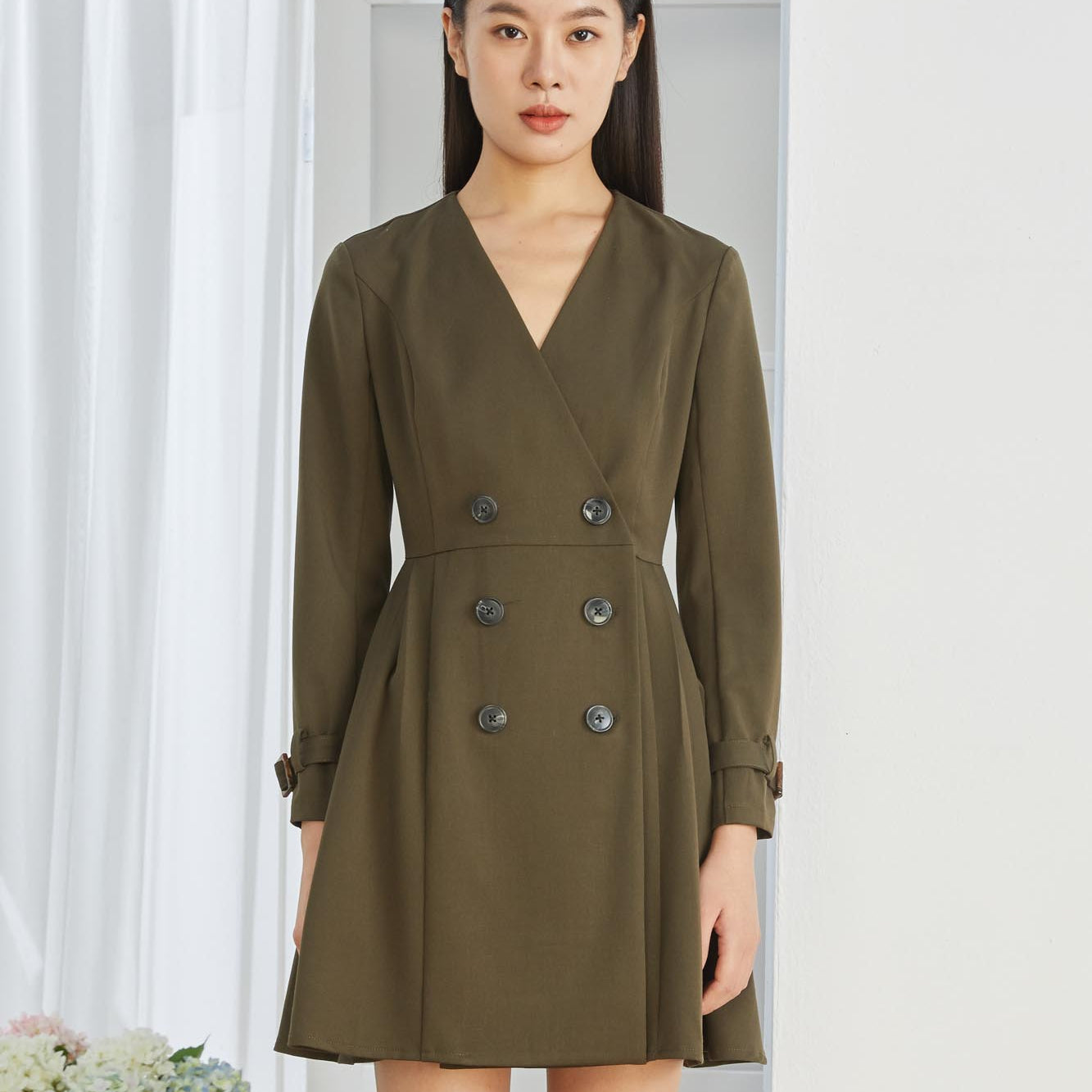 Jade double breasted coat dress